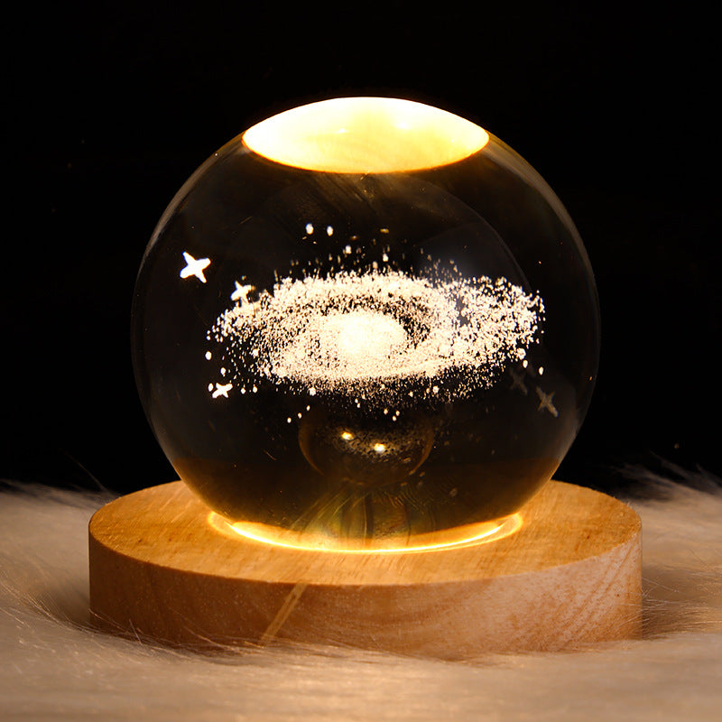 Crystal Moon Galaxy Lamp