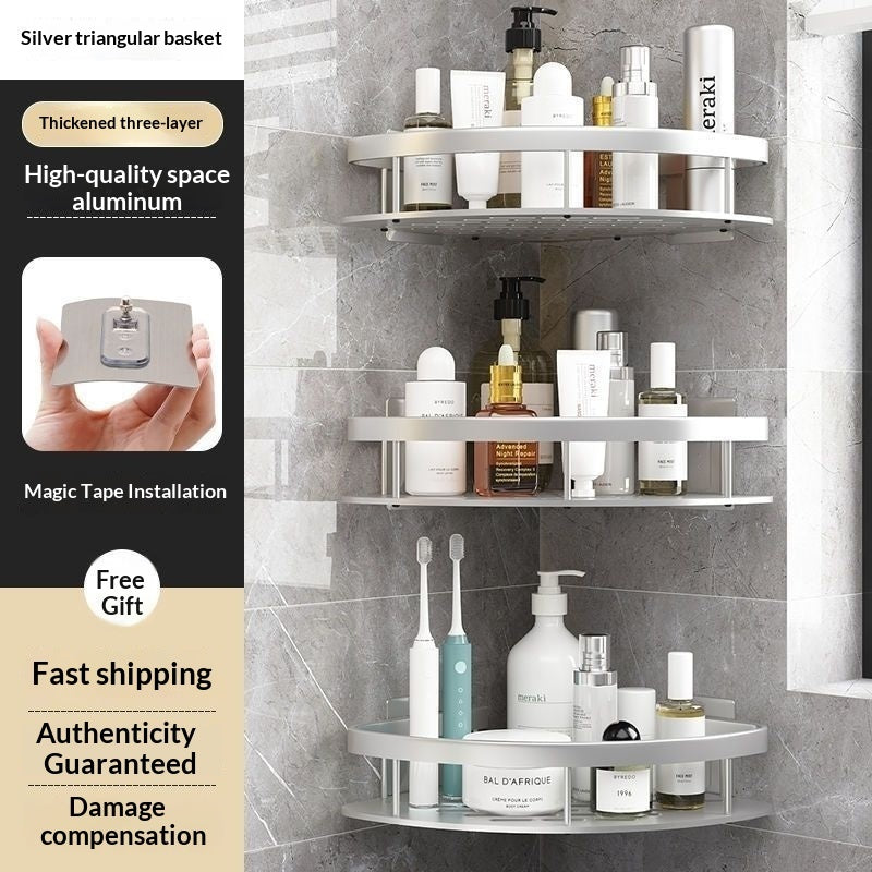 No-Drill Bathroom Shelf – Easy Storage, Zero Hassle
