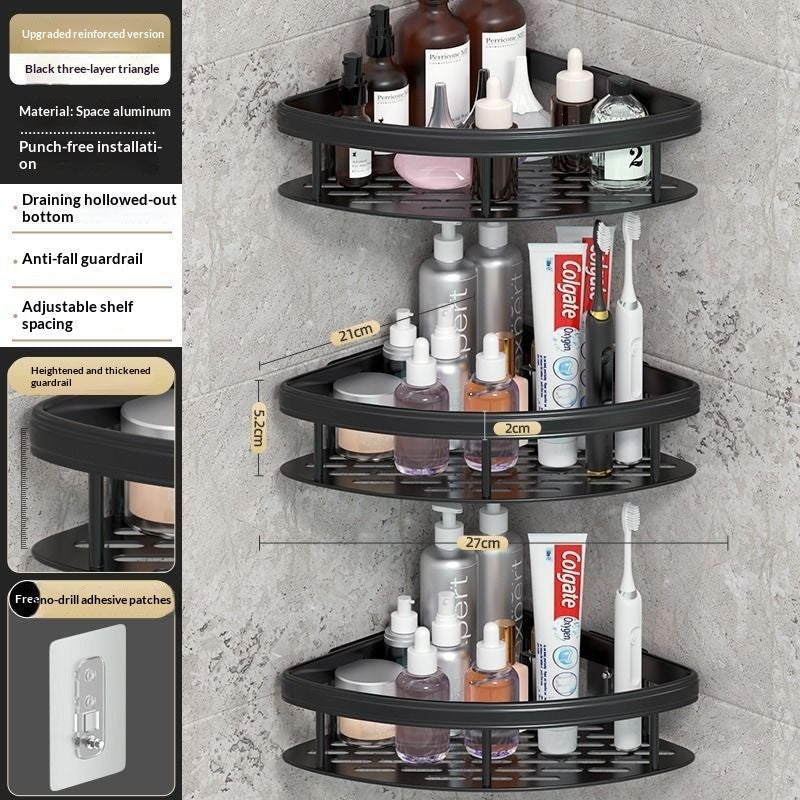 No-Drill Bathroom Shelf – Easy Storage, Zero Hassle