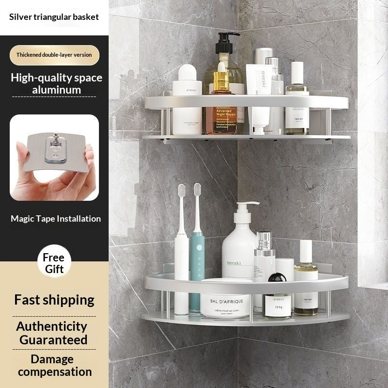 No-Drill Bathroom Shelf – Easy Storage, Zero Hassle