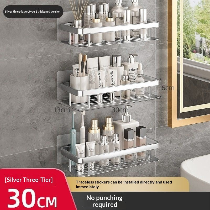 No-Drill Bathroom Shelf – Easy Storage, Zero Hassle