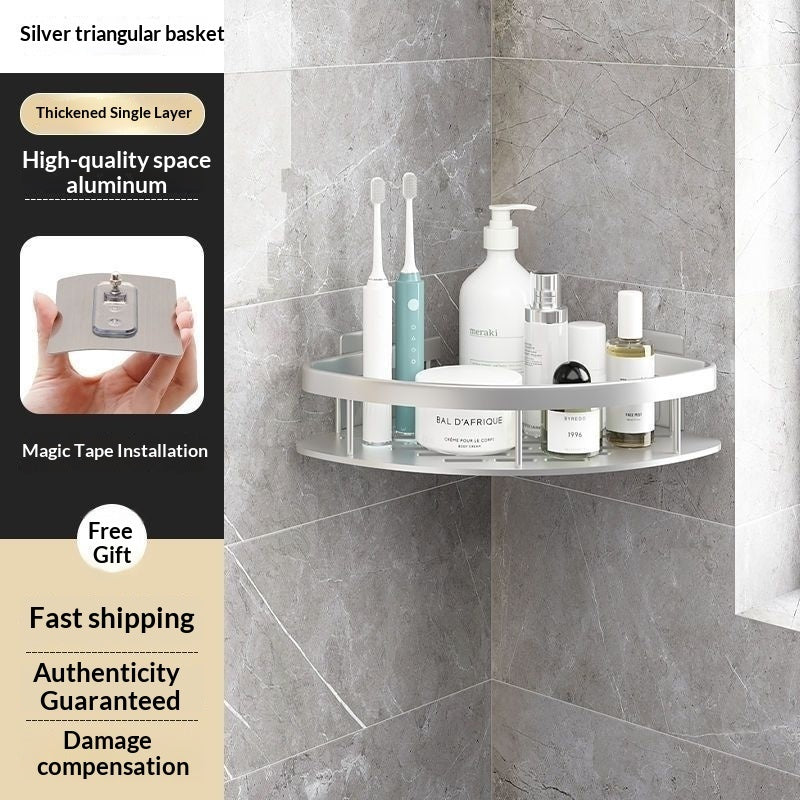 No-Drill Bathroom Shelf – Easy Storage, Zero Hassle
