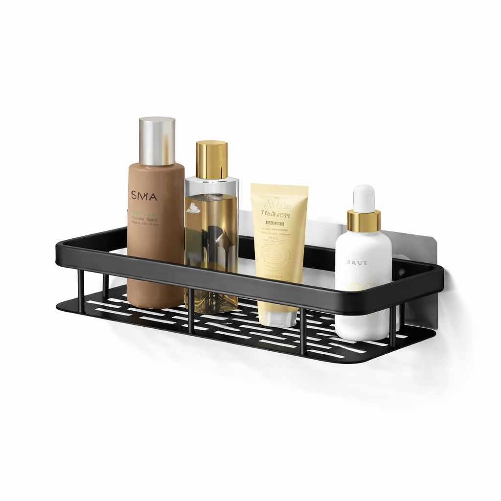 No-Drill Bathroom Shelf – Easy Storage
