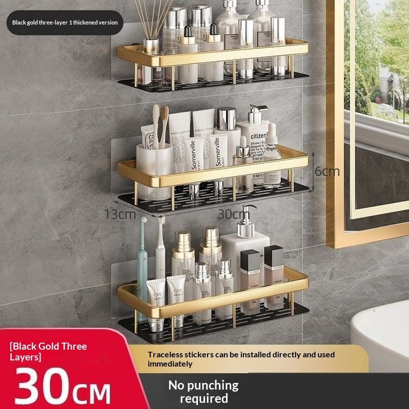 No-Drill Bathroom Shelf – Easy Storage, Zero Hassle