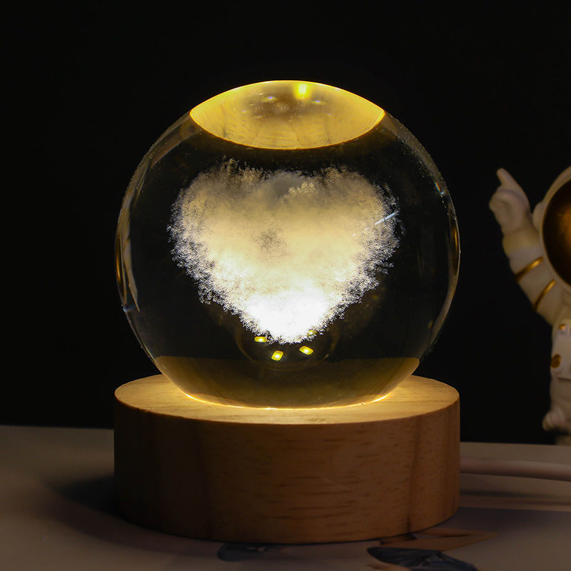 Crystal Moon Galaxy Lamp