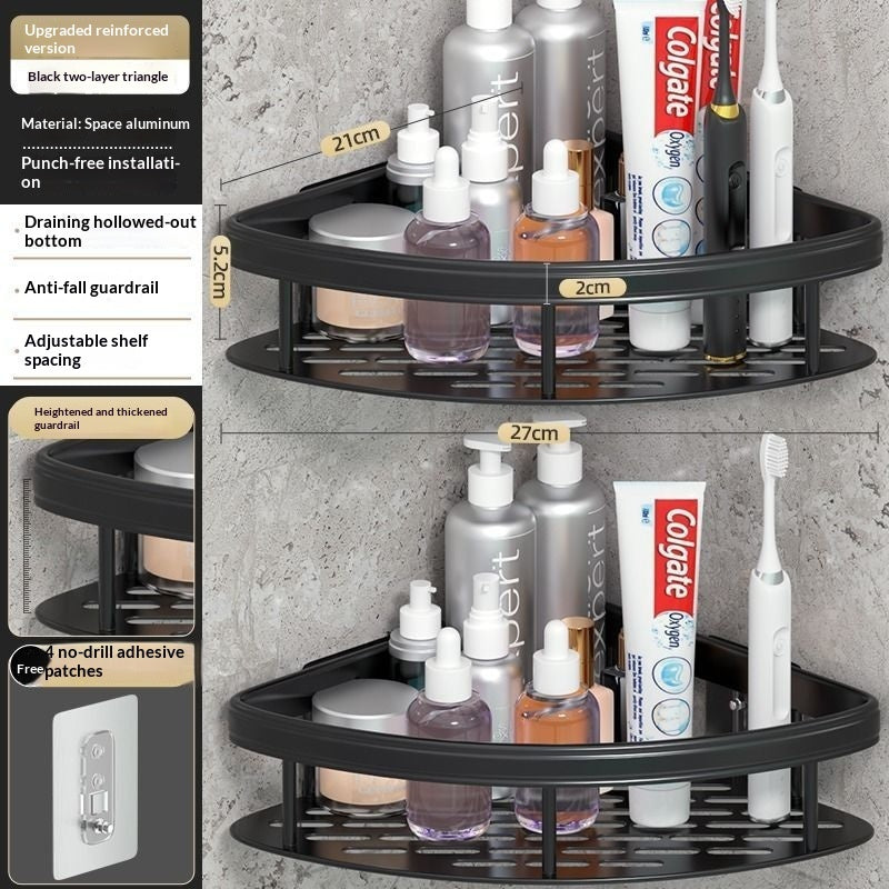 No-Drill Bathroom Shelf – Easy Storage, Zero Hassle
