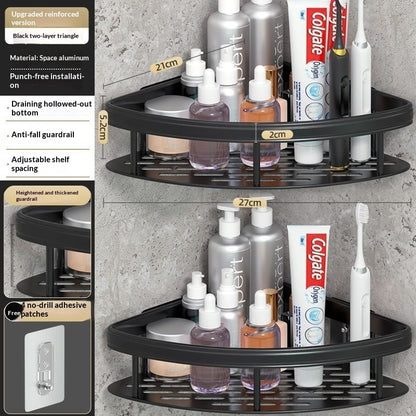 No-Drill Bathroom Shelf – Easy Storage, Zero Hassle