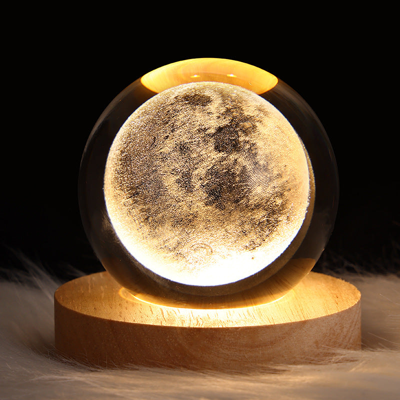 Crystal Moon Galaxy Lamp