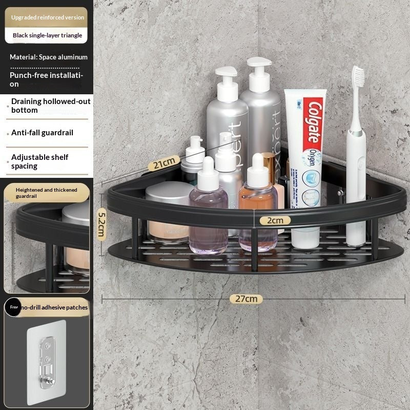 No-Drill Bathroom Shelf – Easy Storage, Zero Hassle