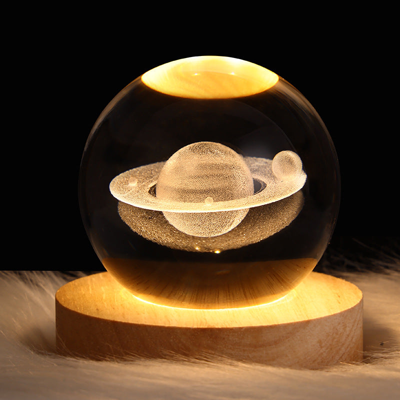 Crystal Moon Galaxy Lamp