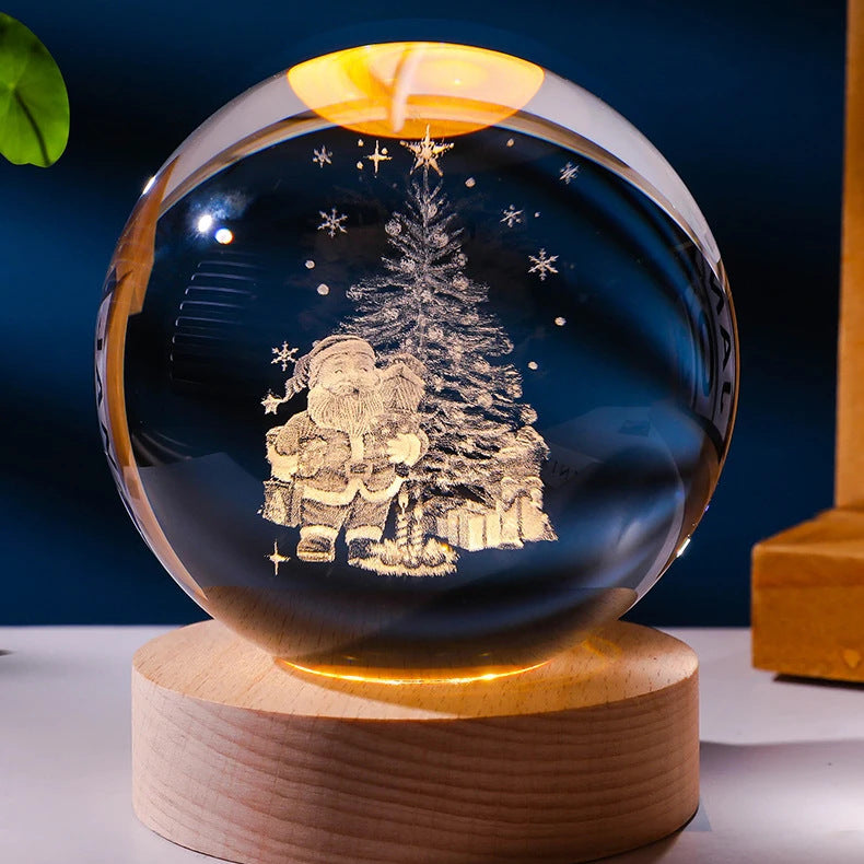 Crystal Moon Galaxy Lamp
